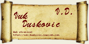 Vuk Dušković vizit kartica